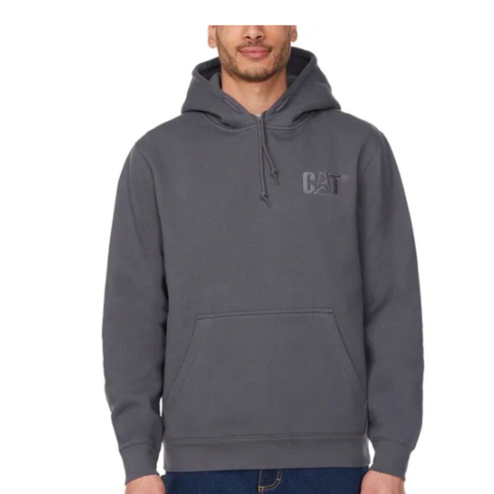 CAT Caterpillar Men's Heavyweight Hoodie Hooded Sweatshirt Gray Size L